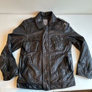Thursday Island Black Leather Jacket